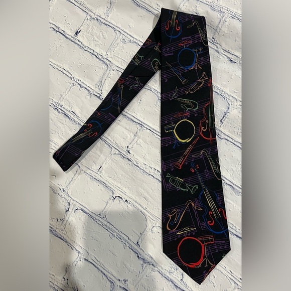 Ralph Marlin Other - Ralph Marlin Muscians Band Instruments Mens Necktie, Tie.